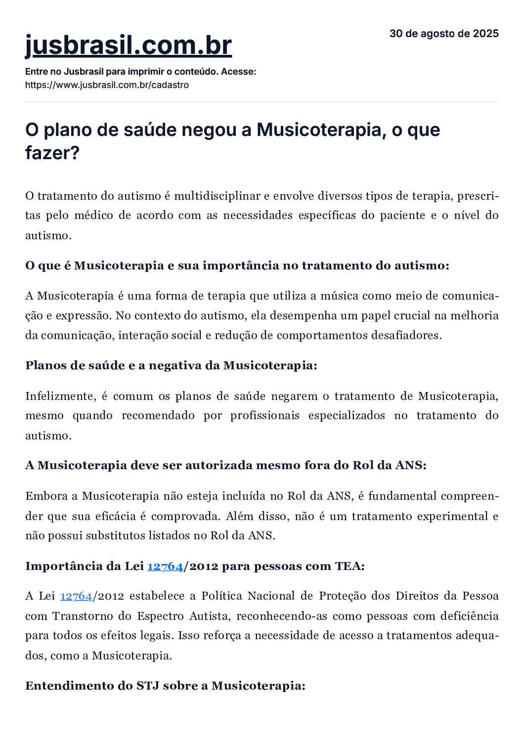 Recusa de planos de saúde
